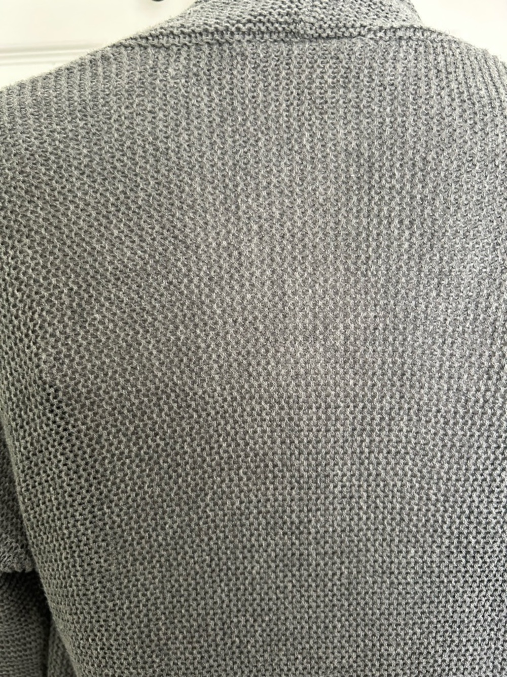 Loft Cozy Open-Front Gray Women's Cardigan Sweater - Picture 3 of 5